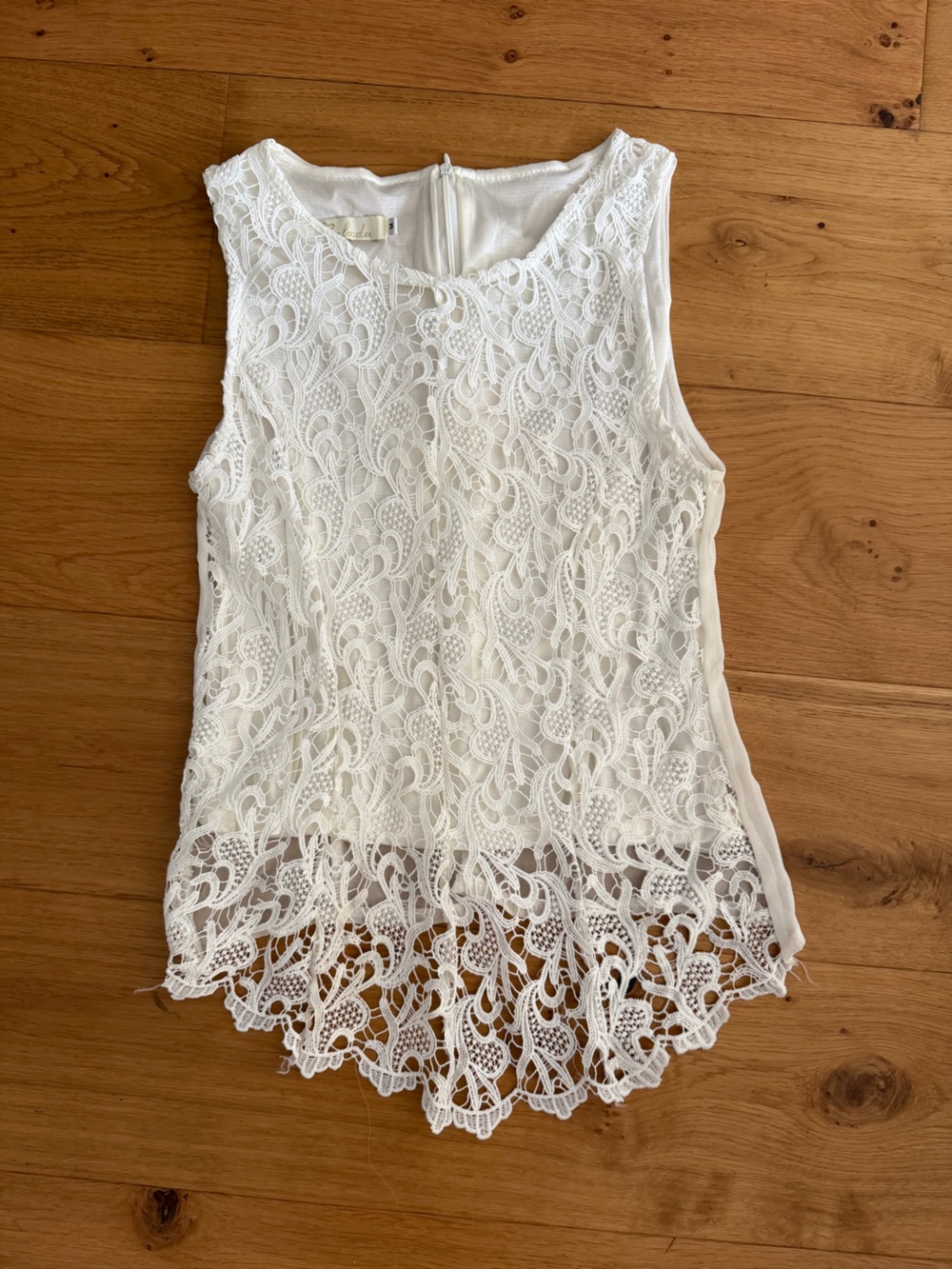 Women's White Lace Chemise top